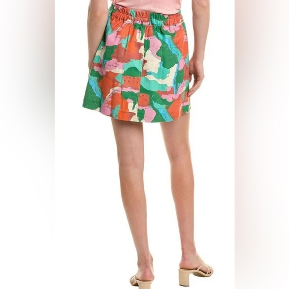CLARE V. ginette map print mini skirt in multi XS - Picture 4 of 11